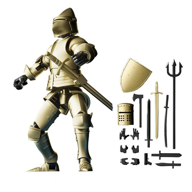 Knight Action Figures Paladin 13 Jointed Movable Shapeshift Robot 3D Printed Mannequin Character Assembl Toys Kids Gifts