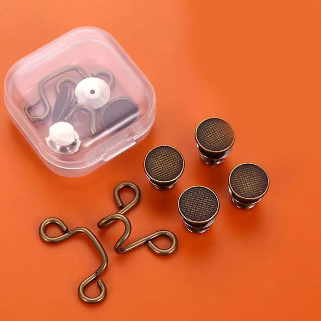 Metal Tighten Waist Brooches Buckle Pins Waist Clip Adjustable Snap Button For Pants Detachable Clothing Accessories