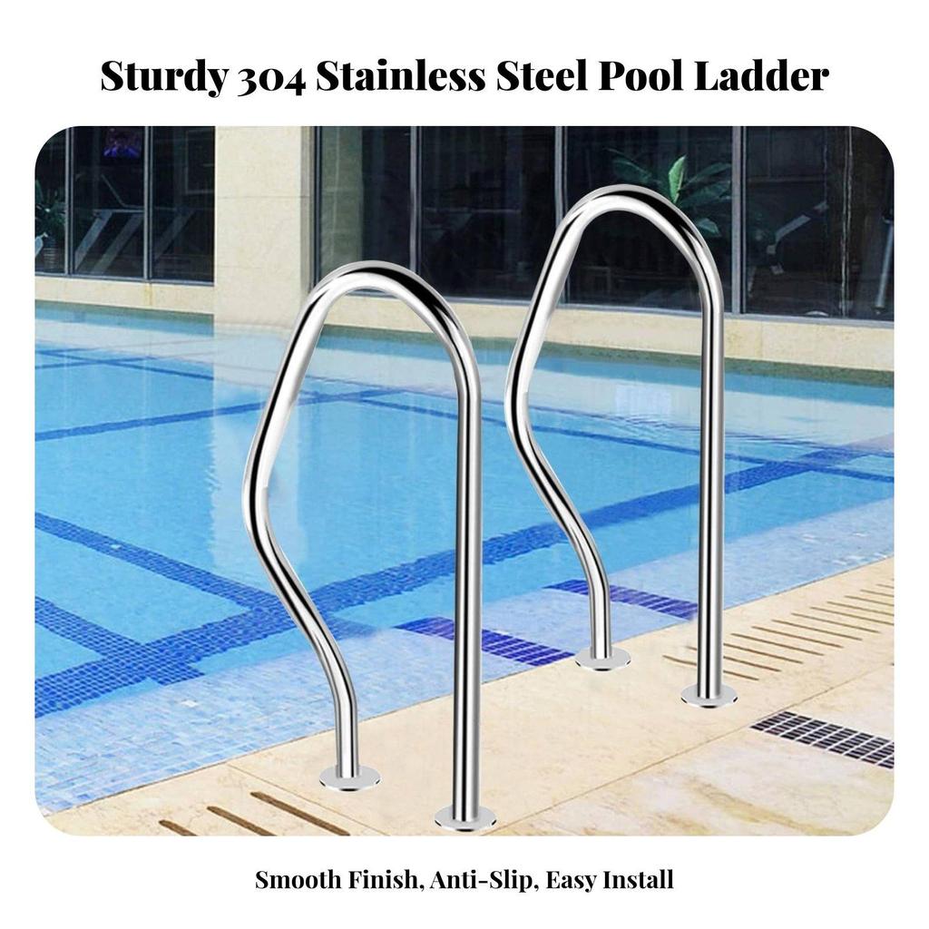 Durable Stainless Steel Pool Entry Handrail for Elderly Safety Ergonomic Design