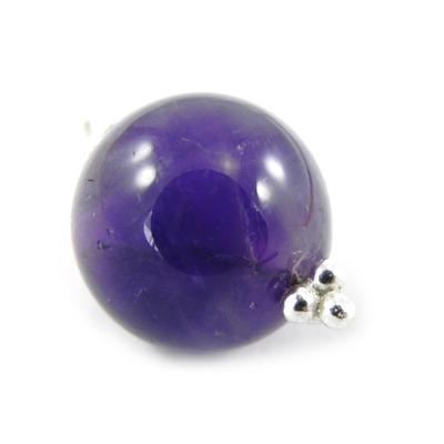 [H2513] - Amethyst 'Mineralia' Silver Pendant
