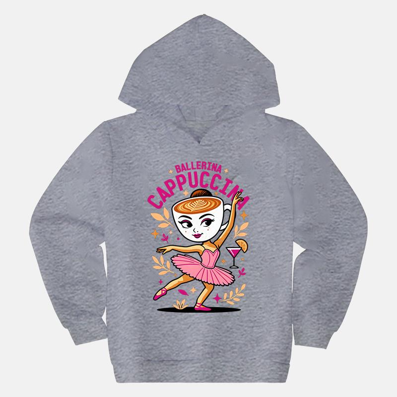 Funnu Mikina s kapucí Oblečení pro holčičky a kluky Potisk Balerína Cappuccina Módní Ležérní Mikiny Svršky
