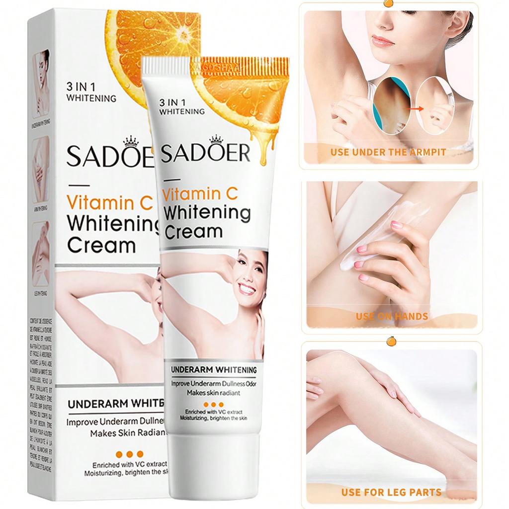 1PC Vitamin C Underarm Moisturizing Cream, Body Lotion, Body Whitening Cream, Moisturizing, Whitenin