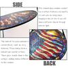 LOTIKOU 9.84'' American Flag Glass Window Hanging, Flag Stained Glass Window Panel, American Flag Glass Window Panel for Home Office Outdoor Decor