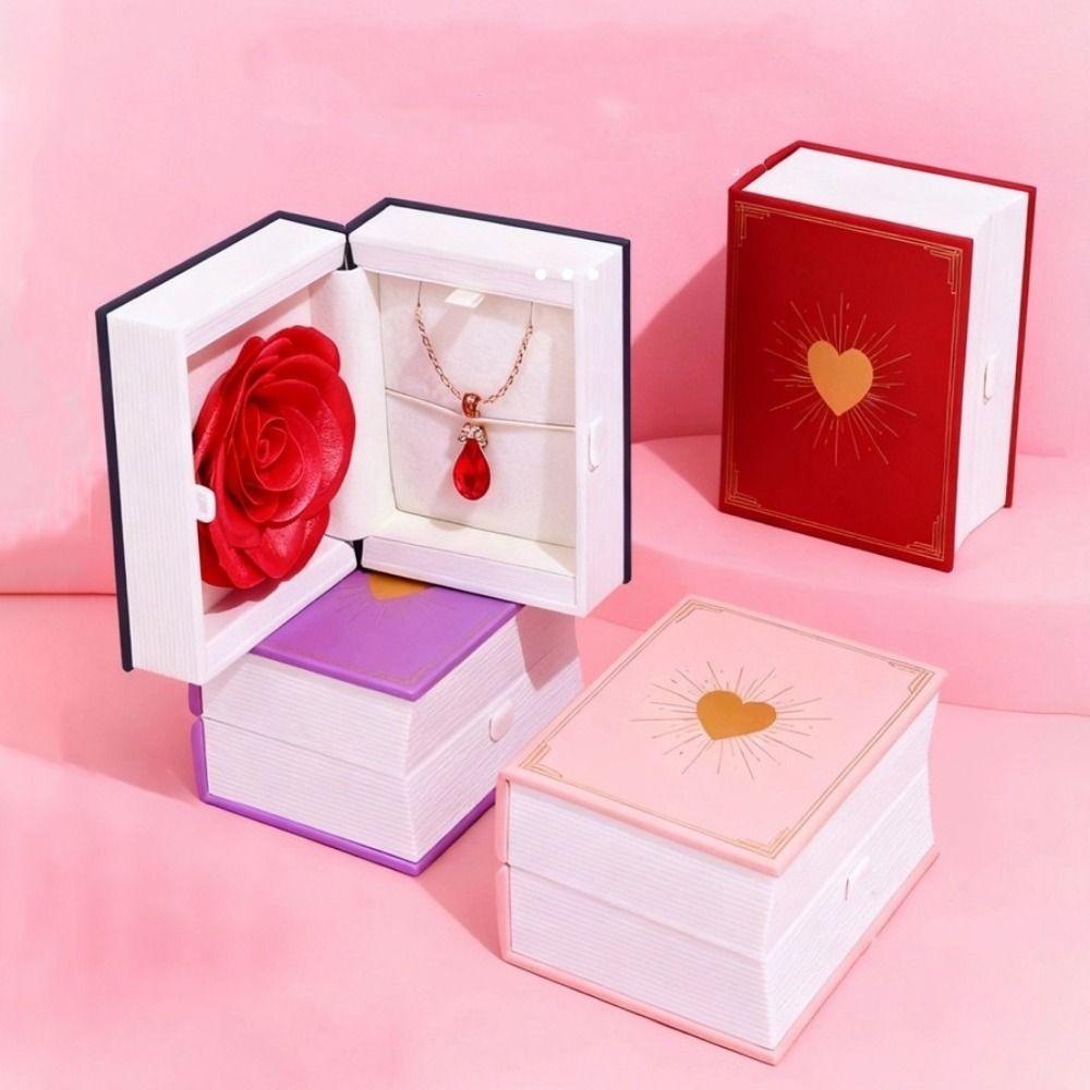 Romantic Jewelry Display Case Jewelry Packaging Ring Gift Box Fashion Jewelry Box Earrings