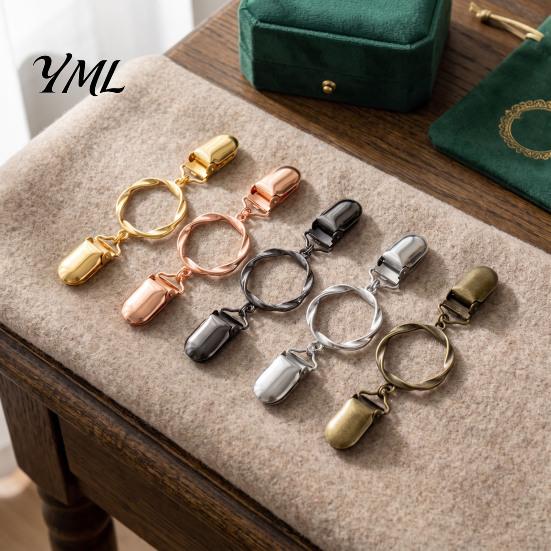 Gold or Silver Shawl Clasps Vintage Sweater Clips for Women Girls, Retro Ring Cardigan Clips, Elegant Brooch Pins Clip, Waist Cincher Loose