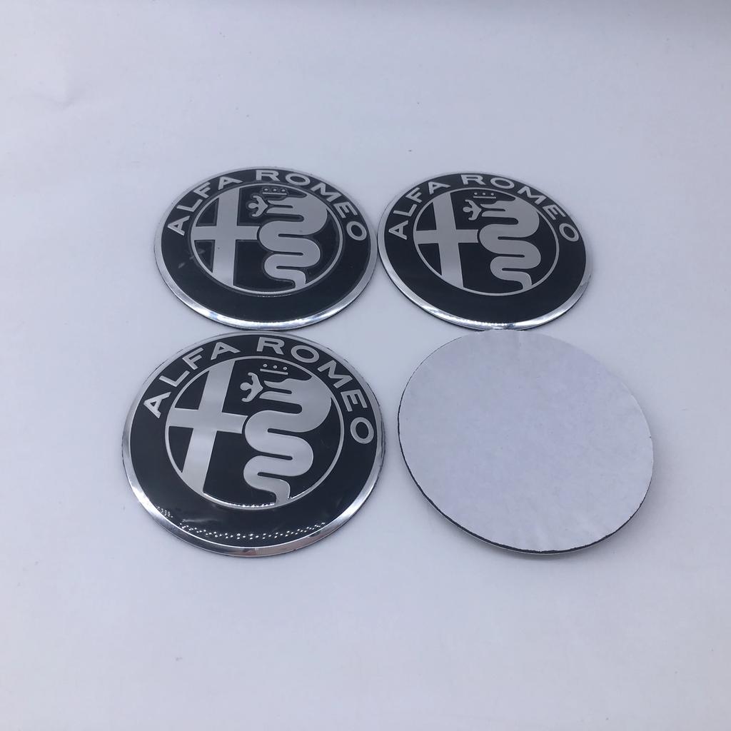 For Alfa Romeo r4pcs 50MM 56mm ForAlfa Romeo Giulia Giulietta MITO Stelvio GT Car Emblem Wheel Center Covers Hub Cap Stickers Auto Refit
