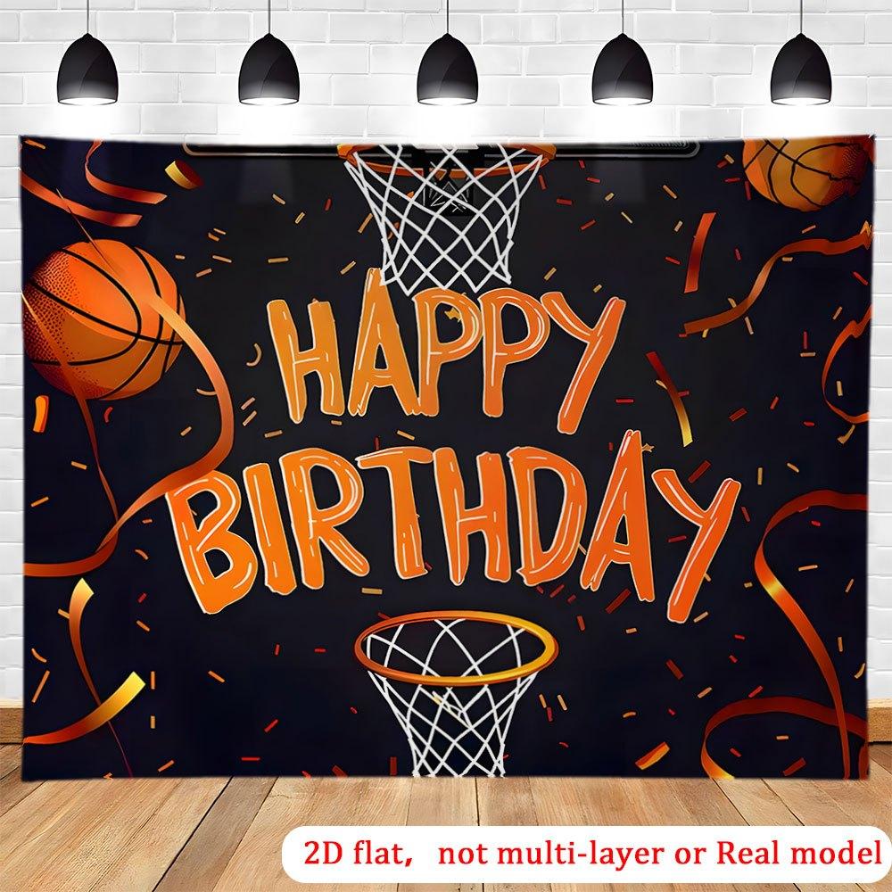 High-definition Printed 2D Flat Banner, Suitable for Basketball-themed Birthday Celebration events.XY
