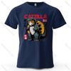 Catzilla Creative Printed Unisexs Tshirt 100 Cotton Oversized Playful Graphic Tees For Unisex Tops Tees Streetwear