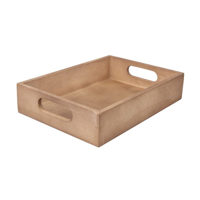 Plateau en bois, FSC 100%, nature, 24x17x5cm