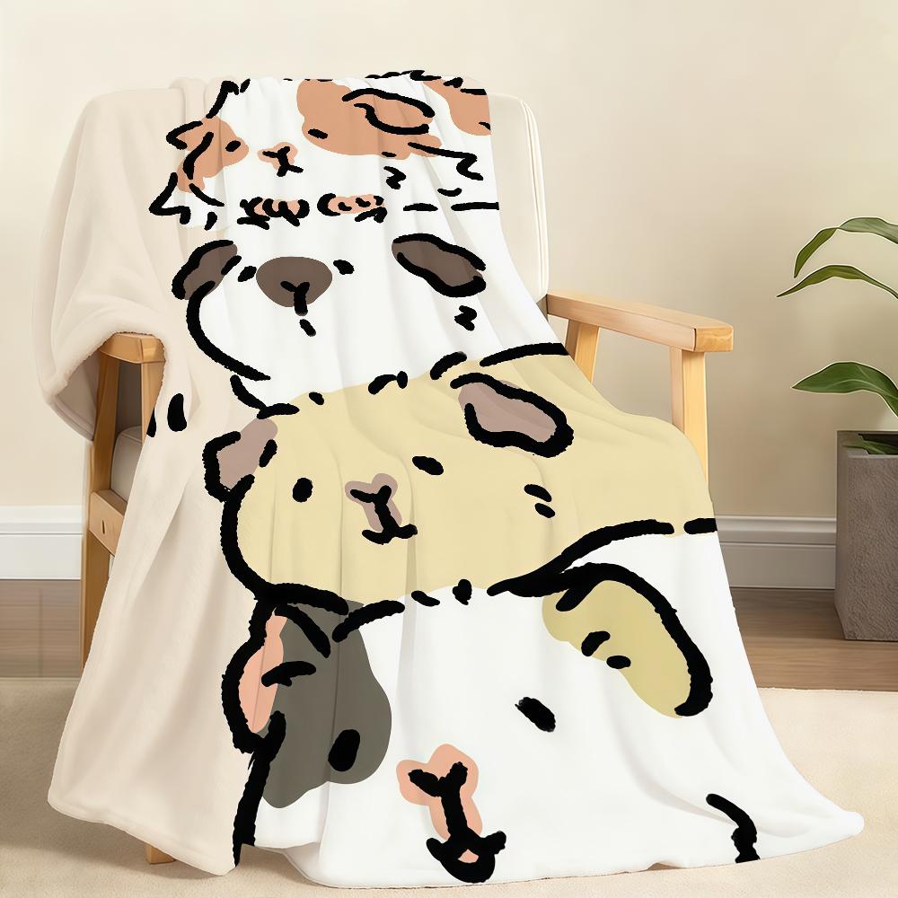 Cartoon Guinea Pig Kawaii Blanket Soft Throw Blanket for Home Bedroom Bed Sofa Picnic Travel Office Rest Cover Blanket Gift