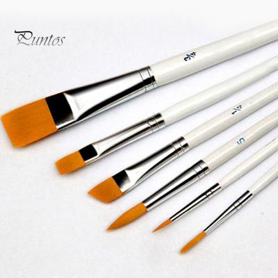 Set di 6 pennelli professionali per pittura acrilica, olio, acquerello, artista