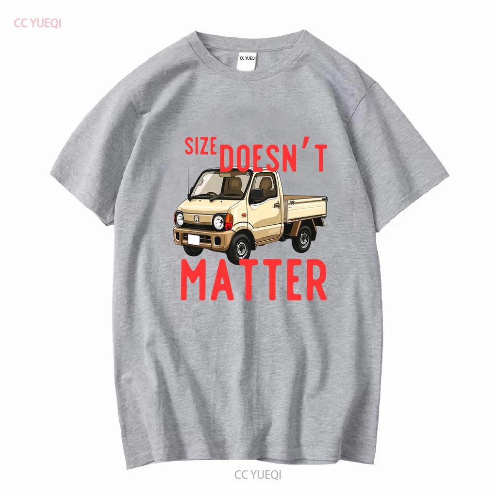 Size Doesn't Matter T Shirt Kei Truck JDM Funny Long or Short Sleeves Vintage Washed Stylish Homme Breathable Slightly Graphic