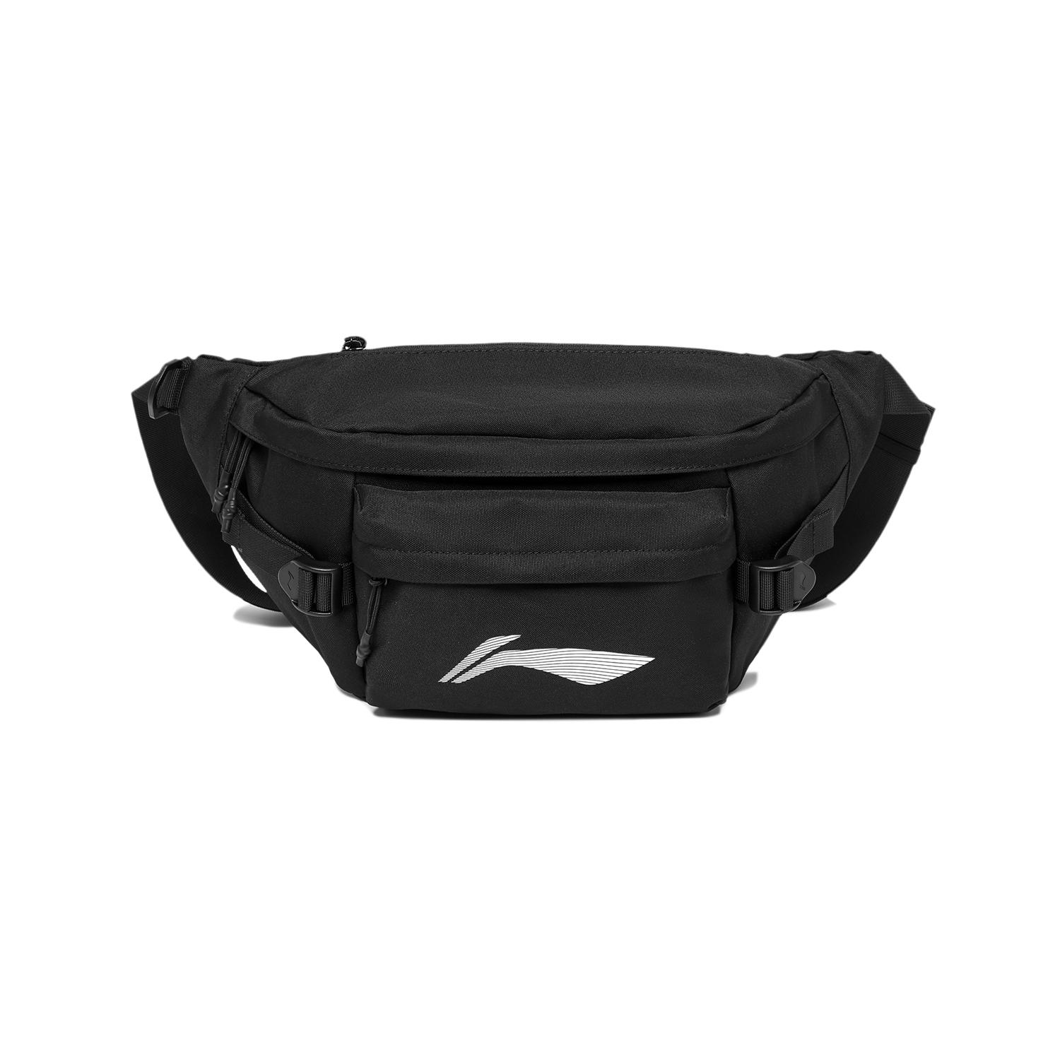 Li Ning Sports Casual Zipper Shoulder Crossbody Bag Unisex bags Black ABDT189-1 Black
