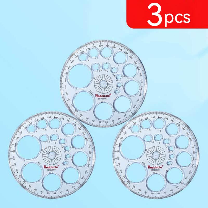 Circular Oval Ruler 1/4 Pcs Durable Drawing Furniture Architect Template Drafting Ruler Template Measuring Ruler Office Supplies