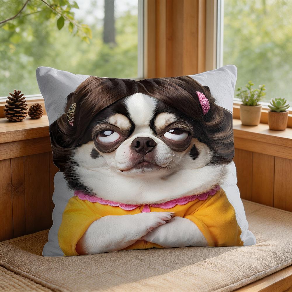 Abstrakte Hässliche Tiere Lustige Niedliche Kissenhülle Quadratisch Kurzer Plüsch Kissenbezug Wohnzimmer Sofa Heimdeko Funda X