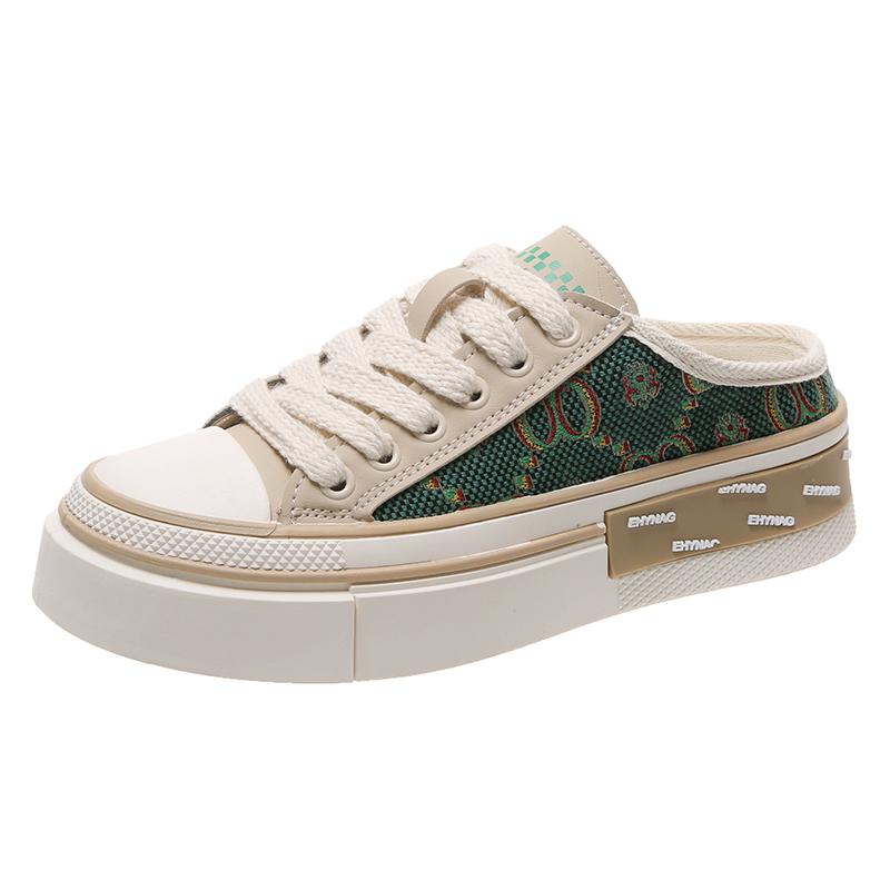 

мода мода досуг вулканизированные кроссовки женские новые низкие тапочки для девочек холст слипоны плоские повседневные туфли удобные мокасины 40 зелёный