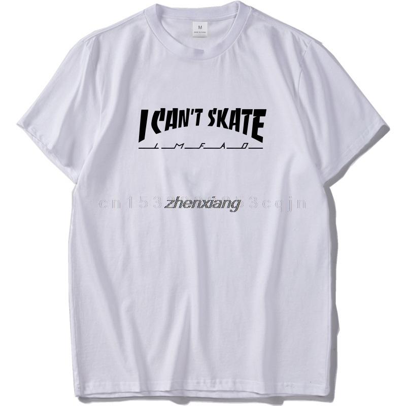 I Cant Skate Tshirt For Men Fashion Letters Print Tshirt Hip Hop Streetwear Cool T Shirt Male Tshirts