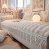 Bunny Cashmere Sofa Cushion Winter Thickened Fleece Cushion Non-Slip Leather Sofa Cover Autumn and Winter New Cover Towel