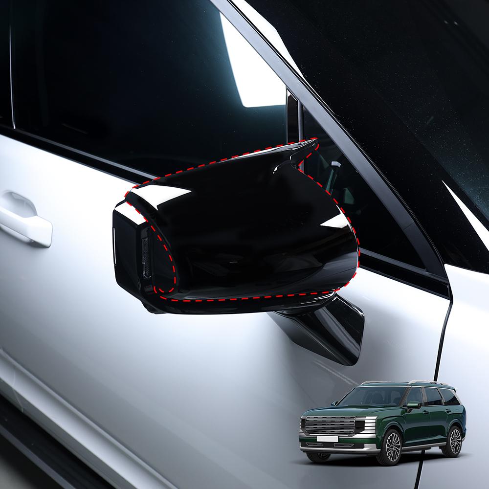 For LX3 Hyundai Palisade 2026 Rear View Mirror Cover Bull Horn Style Carbon Fiber ABS Rearview Mirror Shell LHD/RHD