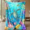 Ocean Friends Adventure Theme blanket Lightweight Warm Flannel Blanket Decorative Throw Blanket for Home Decoration