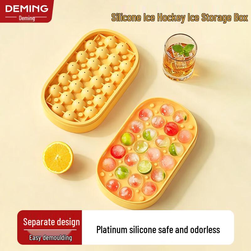 Food-Grade Silicone Spherical Ice Cube Mold with Lid