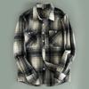 Excess Export Stock Brushed Thickened Soft Breathable Fashionable Trendy Plaid Turn-Down Collar Long-Sleeve Casual Shirt