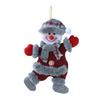 Christmas Plush Ornaments Cute Snowman Santa Elk Bear Doll Hanging Pendant Christmas Tree Decoration for Walls Windows Doors Home Decor