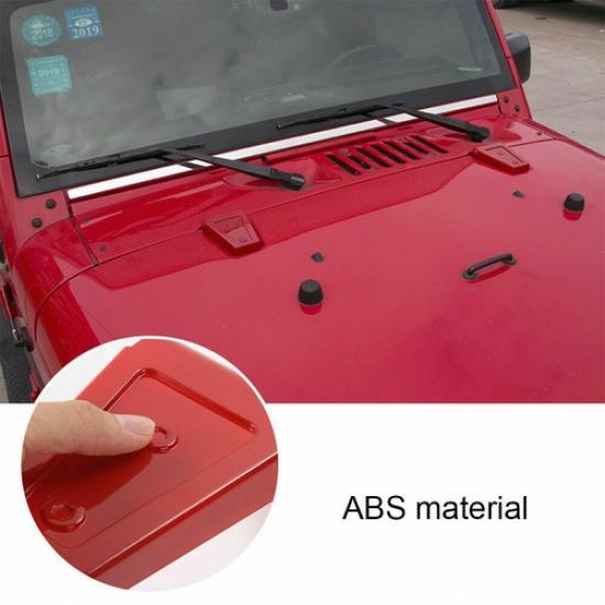 Red Hood Hinge Door Hinges Cover Trim Upgrade Parts For Jeep Wrangler JK 2007-17