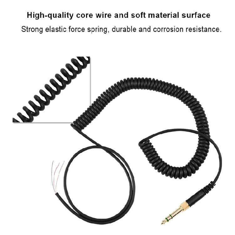 Headphone Cable for DT 770 770PRO 990 990PRO Adapter Replacement Spring Coil