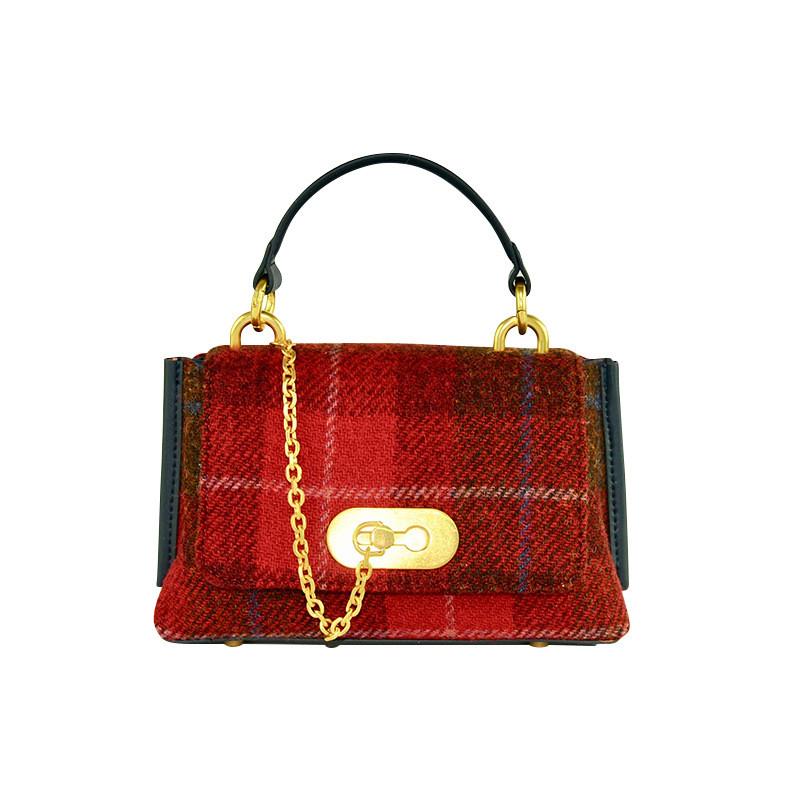 Stylish Harris Tweed Tote Bag For Women Large Capacity Everyday Shoulder Bag