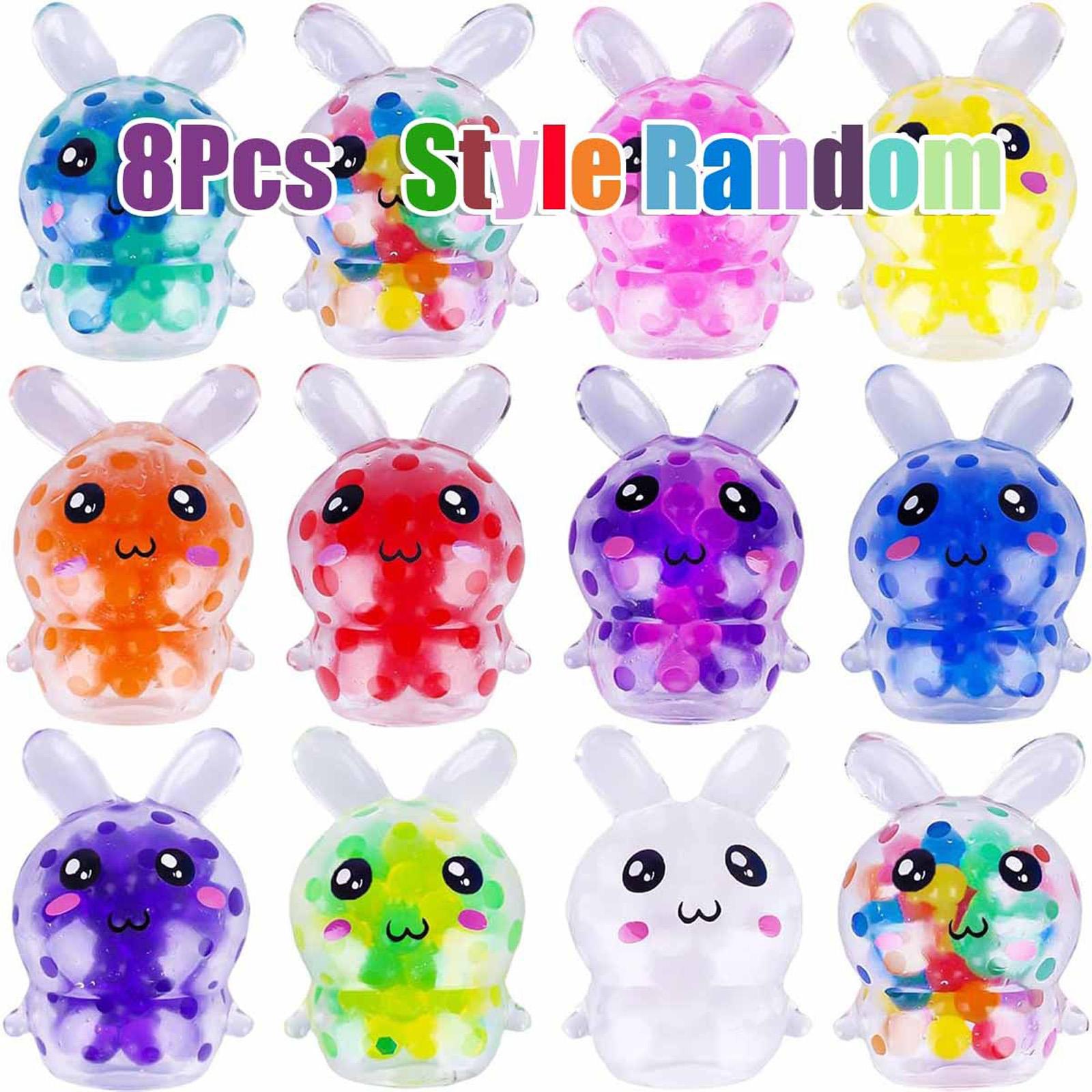 8PC Easter Small Aniamal Pinch Ball, Cute Release Pinch Fun Stress Relief Toy One Size