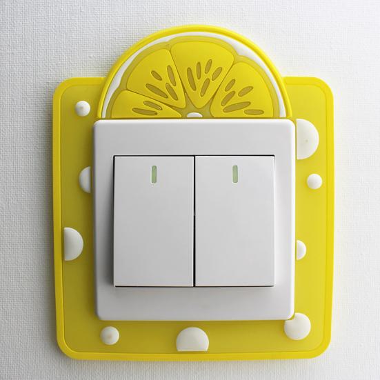 

Домашний мультяшный мягкий светящийся силиконовый настенный переключатель, наклейка, крышка розетки для спальни 5