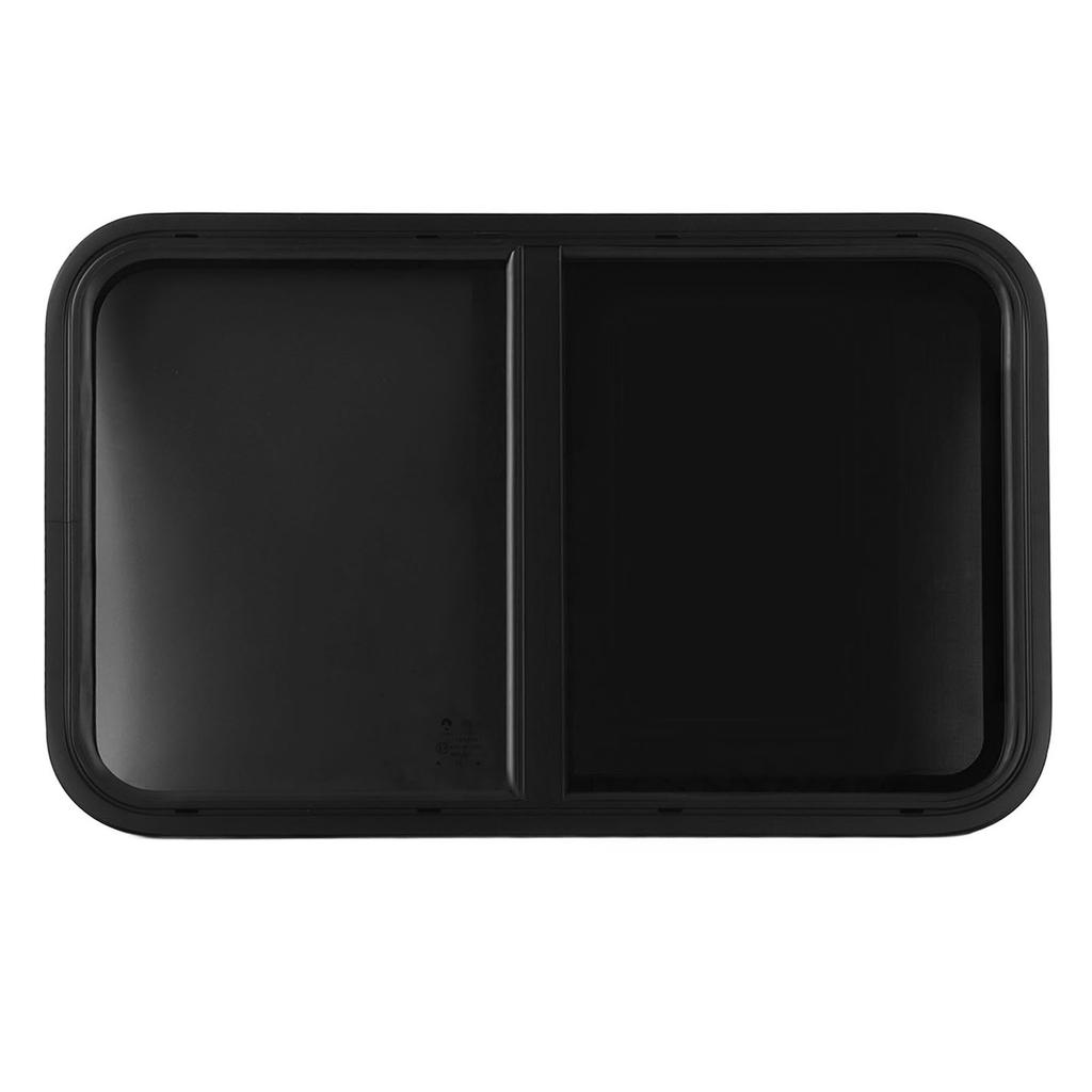 RV Window Rounded Corner Push Pull Style UV Proof Sealed Black Powder Coating for Camper Engineering
