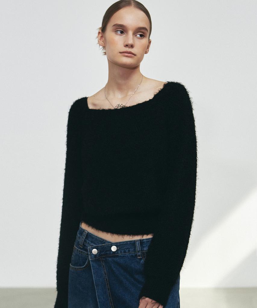 Nigaennikol Angora Pullover Knit_Black