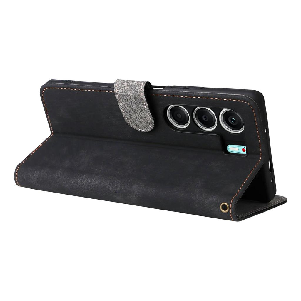 For TECNO Camon 40 4G CM5 Case Wallet RFID Blocking PU Leather Cover Stand with Strap