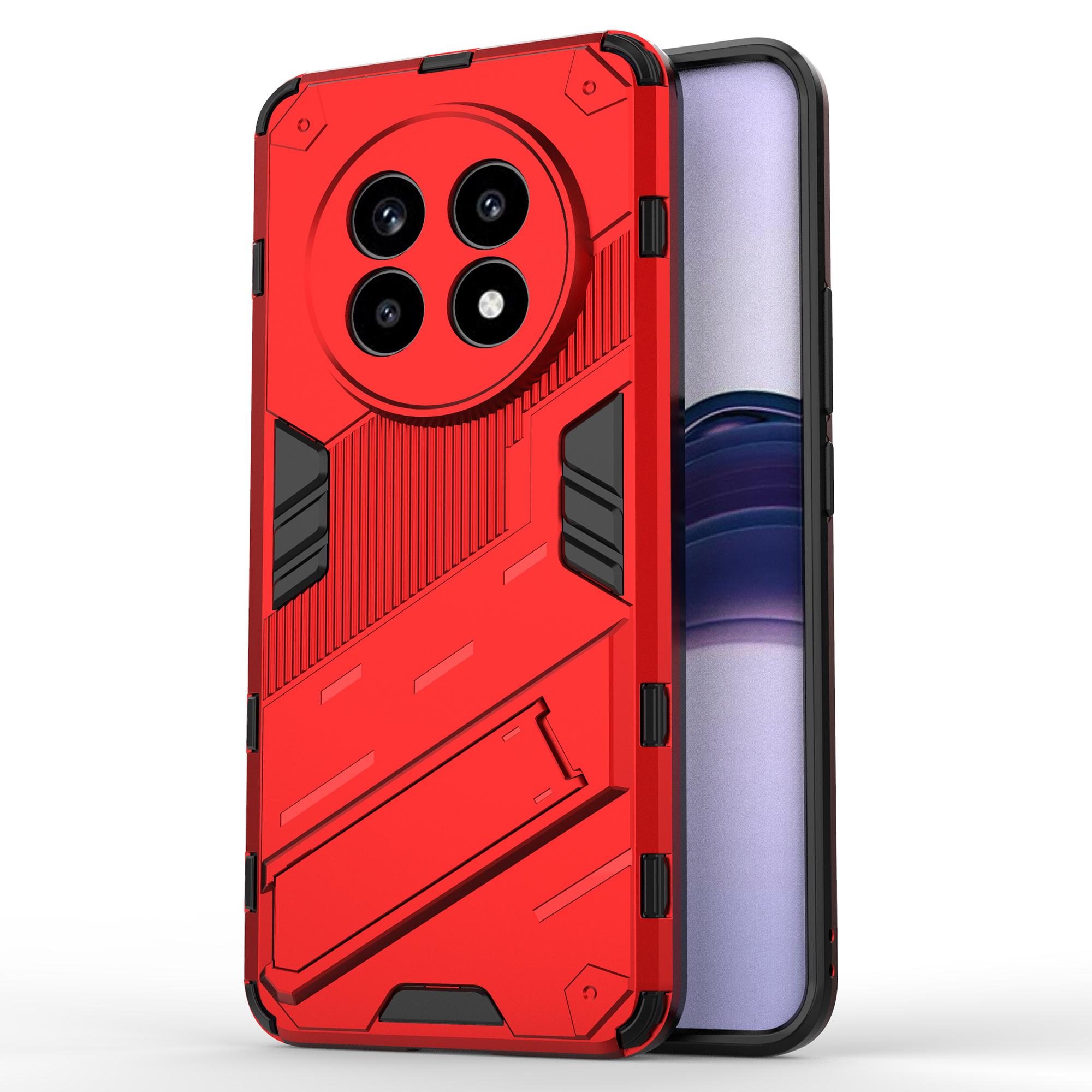 

Для Realme 13 Pro 5G (Глобальный)/13 Про+ 5G (Глобальный) Чехол PC+TPU противоударный чехол для телефона с подставкой Red