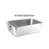 Pet Litter Tray Kitten Toilet Stainless Steel with Handles Cat Litter Box