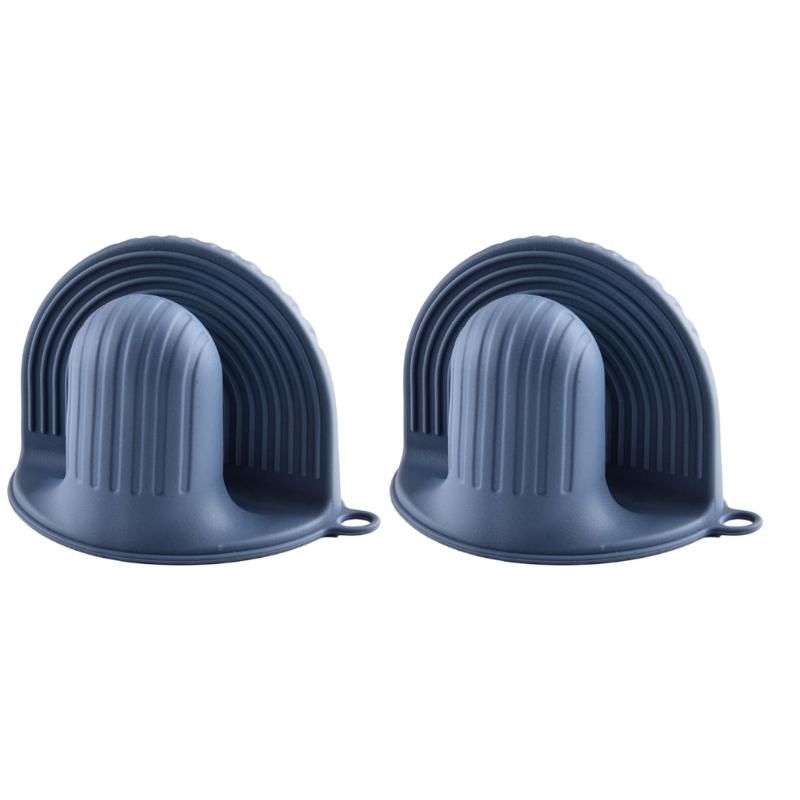 Set mit 2 ergonomischen Küchenhandschuhen, Silikon-Ofenhandschuhe, hitzebeständig, zum sicheren Entnehmen heißer Teller aus der Mikrowelle