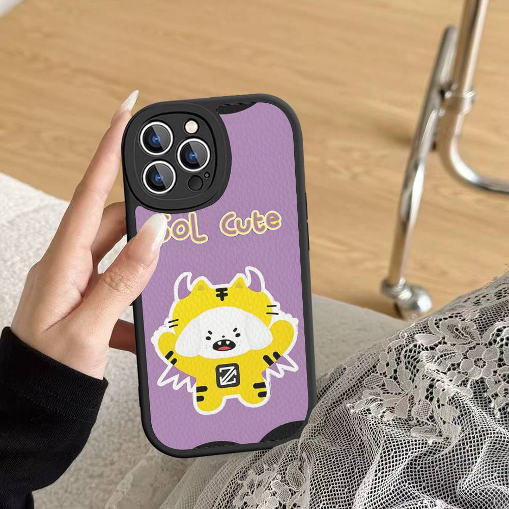 Anime Maskot GMMTV Pouzdro na telefon Pro IPhone 16 15 14 13 12 11 Pro Max Plus Kožený kryt