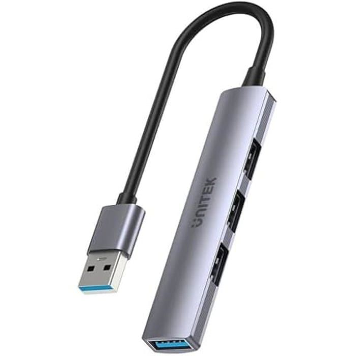 Hub USB - UNITEK - H1208A - Multicolore - Compact - 8,8 X 0,9 X 1,7 Cm