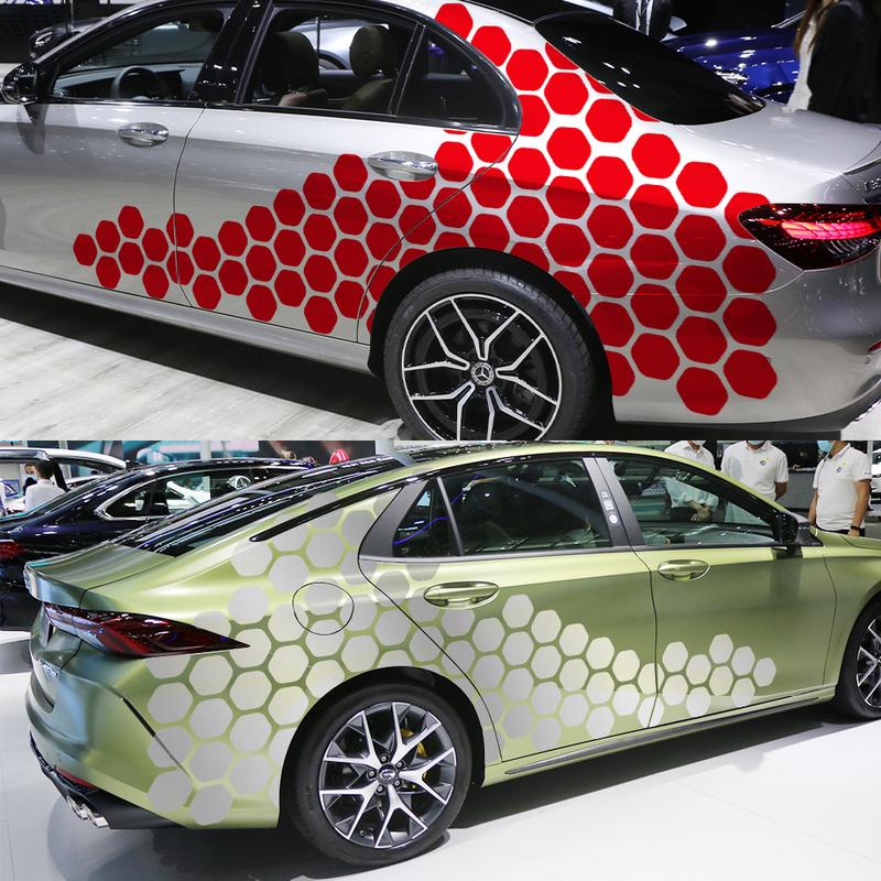 Car Stickers Door Side Vinyl Decor Auto Graphics Honeycomb Stylish Style Universal Decals External Tuning Accessories