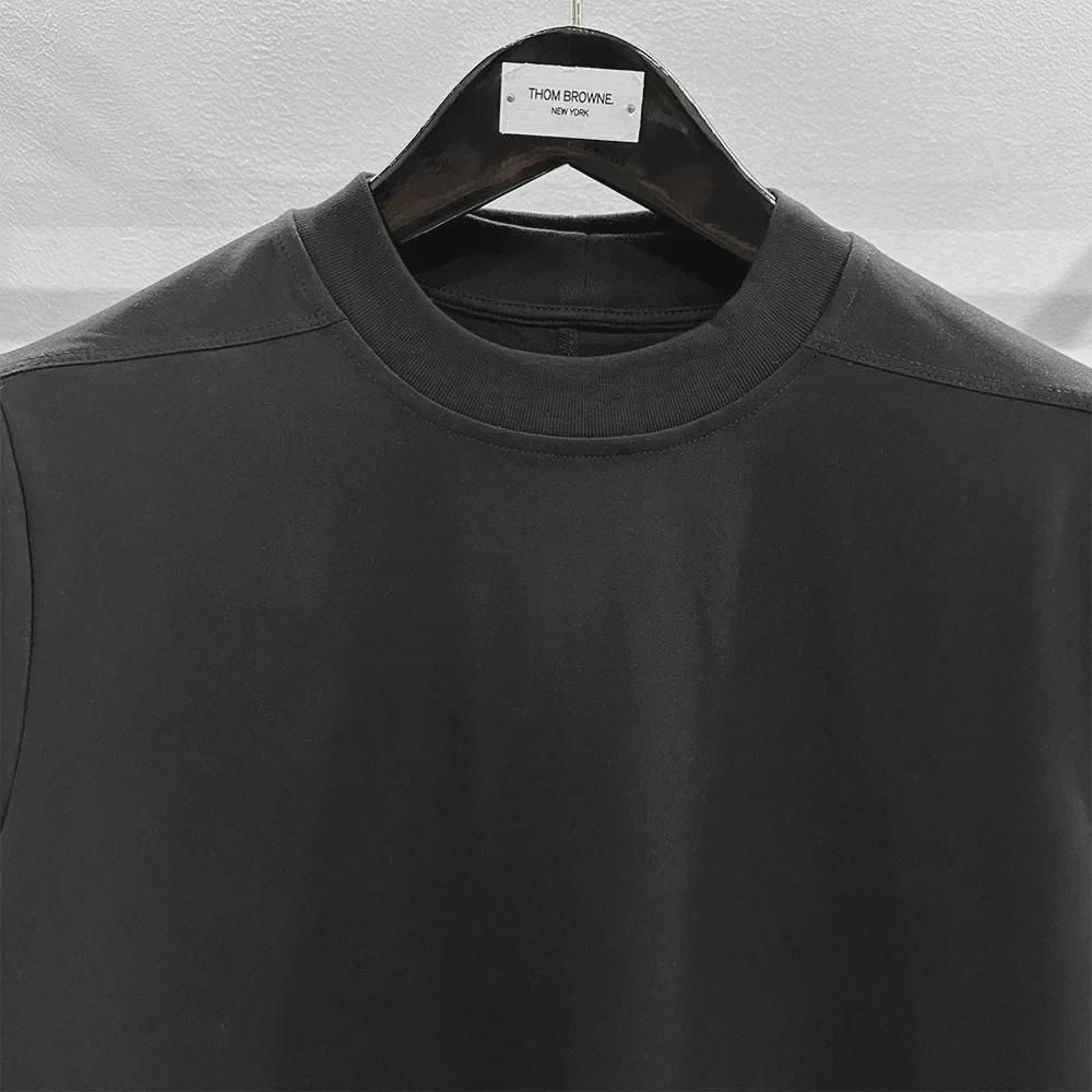 SUBHUMAN Men's 2024 Spring/Summer Two-Piece Knitted Double-Layer Solid Loose Long Sleeve T-Shirt