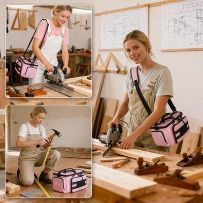 Tools Bag Heavy Duty Large Capacity Zipper Carry Pouch Plumbing Tool Bag For Carpenters Repairman Plumbing Gardening Drill Bits