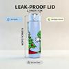 1PC Christmas Tree Dinosaur 750ml Color Plastic Sports Water Bottle Leakproof Flip Straw Lid Suitable for Sports Office Home Use