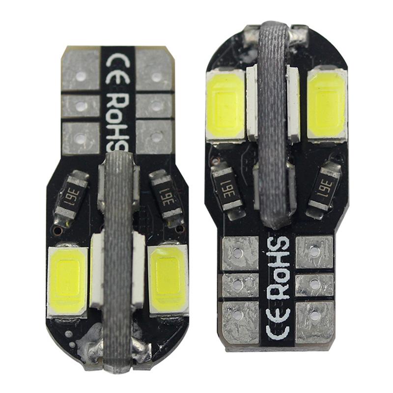 T10 LED Car Width Lamp White Light Canbus 5730 8SMD12V Car LED Bulb Side Wedge White Light 450LM For Car License Light
