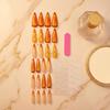 1 Set 3D Flower Press on Nails Salon Quality Almond Long Stick-on Fake Nails Removable Women Girls Full Cover Glue on False Nails