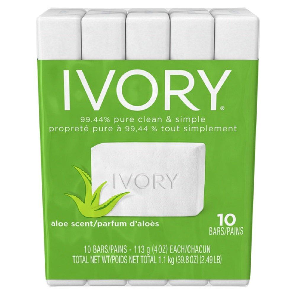 

Мыло IVORY, выгодная упаковка из 10 штук, 113 г x 10 (Алоэ)