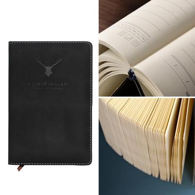 Elegantní notebook s 280 stranami zesíleným krytem z umělé kůže Elegantní psaní Notebook Office Workplace