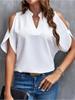 Blusas Para Mujer 2026 New Elegant Women Shirt Sexy V-neck Shirt Off Shoulder Short Sleeve Solid Color Office Y2K Summer Blouses