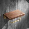 Walnut Bathroom Tissue Holder Wall Hanging Toilet Roll Paper Holder Toilet Paper Box Mobile Phone Toilet Paper Holder